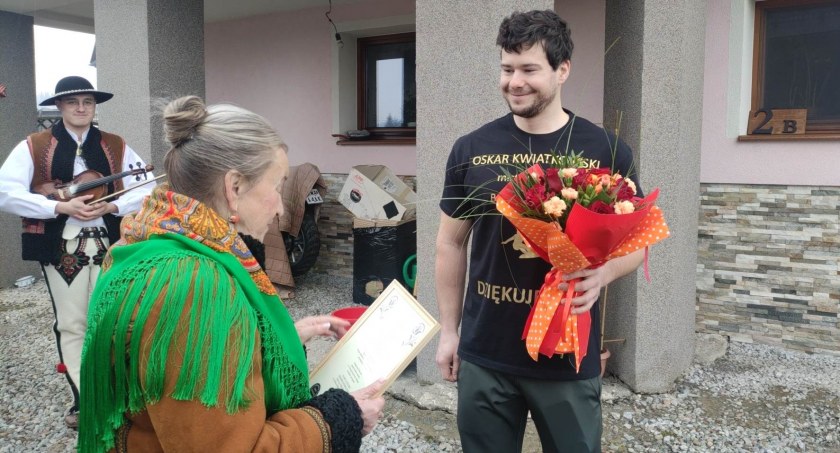 Powitanie Mistrza Świata Oskara Kwiatkowskiego / Fot. Piotr Duraj