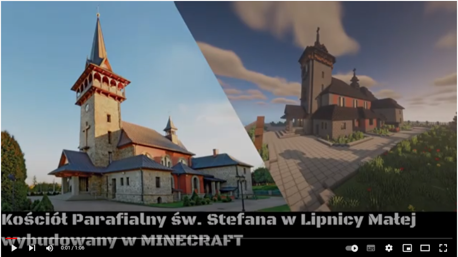Kościół św. Stefana w Lipnicy Małej w Minecraft