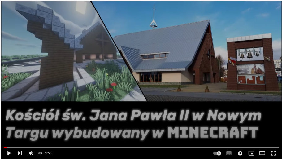 Sanktuarium św. Jana Pawła II w Nowym Targu w Minecraft