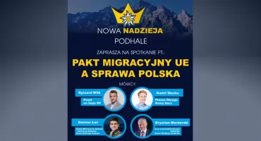 Nowy Targ - otwarte spotkanie Konfederacji Nowa Nadzieja o pakcie migracyjnym UE