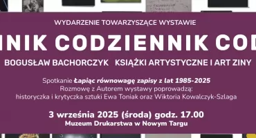 Spotkanie z prof. Bogusławem Bachorczykiem w Muzeum Drukarstwa w Nowym Targu