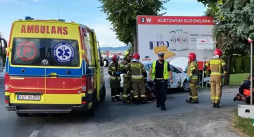 Zderzenie samochodu osobowego z motocyklem w Szaflara