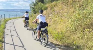 Kontrole trzeźwości rowerzystów nad Jeziorem Czorsztyńskim - trzech rowerzystów ukaranych mandatami