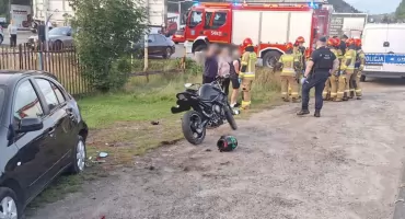 Zderzenia motocykla z samochodem na zakopiance w Zakopanem