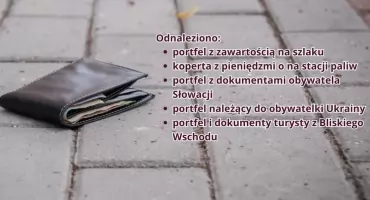 Portfele, dokumenty i koperta z pieniędzmi trafiły do zakopiańskiej komendy