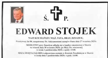 Zmarł Edward Stojek - wieloletni druh Ochotniczej Straży Pożarnej w Skawie