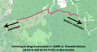 Przed nami trzydniowe zamknięcie drogi Oswalda Balzera 