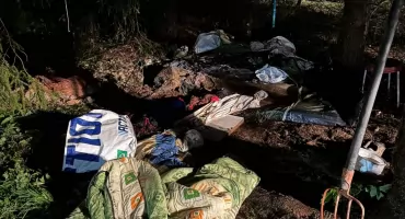 Pożar namiotu w Szlachtowej