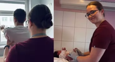 Fizjoterapeutka wspiera najmłodszych pacjentów w nowotarskim szpitalu