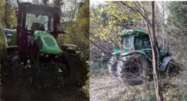 Funkcjonariusze zabezpieczyli skradziony ciągnik w Ochotnicy Dolnej