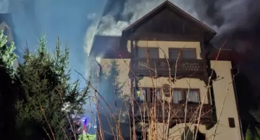 Pożar budynku mieszkalnego w Szczawnicy