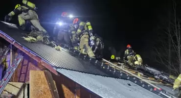 Pożar drewnianego budynku w Zakopanem