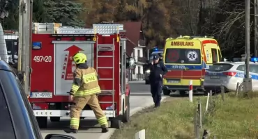 W ruch poszła siekiera - policja, karetka, straż w Załucznem