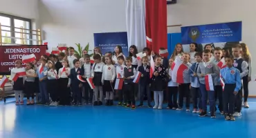 Uroczyste obchody Narodowego Święta Niepodległości w Szkole Podstawowej im. Legionów Polskich w Czarnym Dunajcu połączone z Dniem Patrona
