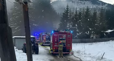 Pożar w kotłowni budynku w Kościelisku