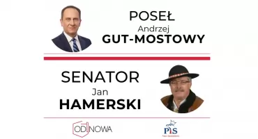 Zaproszenie na otwarcie biura poselsko - senatorskiego posła Andrzeja Guta-Mostowego i senatora Jana Hamerskiego w Zakopanem