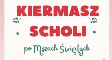 Kiermasz scholi w Czarnym Dunajcu w niedzielę 7 grudnia
