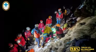 13 ratowników TOPR w akcji na zboczach Małego Giewontu