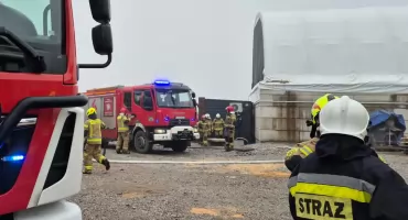 Pożar w stolarni w Jabłonce