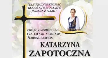 Zmarła Katarzyna Zapotoczna, długoletnia pracownica Powiatowej Stacji Sanitarno-Epidemiologicznej w Nowym Targu
