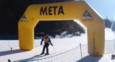 Finał wojewódzkiej Licealiady w narciarstwie alpejskim w Kluszkowcach.