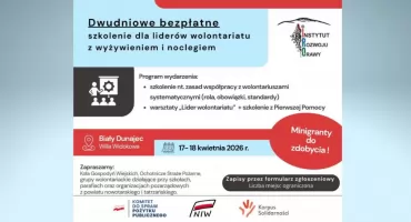 Bezpłatne szkolenie dla liderów wolontariatu w Białym Dunajcu