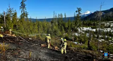 Akcja strażacka w Murzasichlu - pożar trawy w sąsiedztwie zabudowań