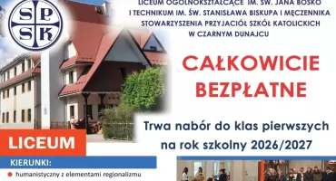 Trwa rekrutacja do liceum i technikum SPSK w Czarnym Dunajcu