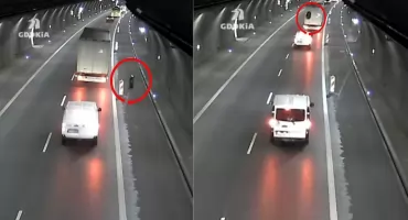 Niebezpieczne zdarzenie w tunelu na zakopiance. Koło odpadło z ciężarówki