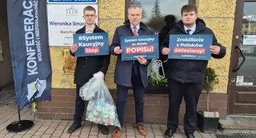 Protest Konfederacji przeciwko systemowi kaucyjnemu także w Nowym Targu