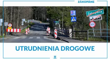 Most na Krzeptówkach chwilowo zamknięty. Trzy dni utrudnień dla kierowców i pieszych