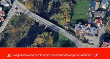 Most w Szaflarach nagle zamknięty. Kierowcy muszą liczyć się z objazdami