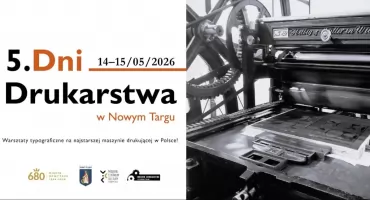 Najstarsza drukarska maszyna w Polsce znów ruszy w Nowym Targu. Będą warsztaty, wystawa i druk kalendarzy