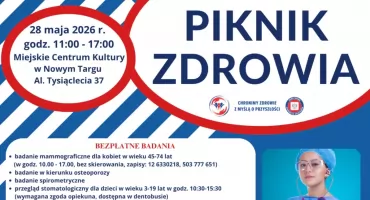 Piknik Zdrowia w Nowym Targu - bezpłatne badania, konsultacje i atrakcje dla mieszkańców