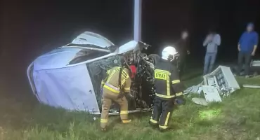 Kierowca trafił do szpitala po wypadku w Bańskiej Wyżnej
