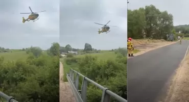 Dron utrudnił akcję ratunkową. Strażacy z Trybsza apelują o rozsądek