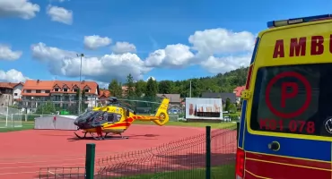 Akcja ratunkowa w Rabce-Zdroju - nastolatkę w ciężkim stanie przetransportowano śmigłowcem do szpitala w Krakowie