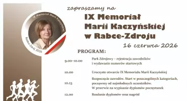  Rabka-Zdrój pobiegnie ku pamięci. Już we wtorek IX Memoriał Marii Kaczyńskiej