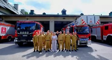 Wiceminister MSWiA Magdalena Roguska odwiedziła strażaków w Zakopanem - rozmawiano o bezpieczeństwie w powiecie tatrzańskim
