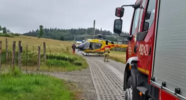 Dziecko wymagało pilnej pomocy - śmigłowcem przetransportowane do szpitala 