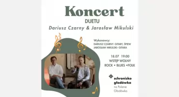 Schronisko Głodówka zaprasza na darmowy koncert. Czarny & Mikulski zagrają na Polanie Głodówka