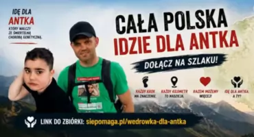 Trwa wyjątkowy marsz - Marek przejdzie pieszo z Krakowa do Zakopanego, by pomóc w walce o życie 9-letniego Antosia