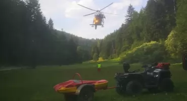 Wypadek rowerzystki na Sewerynówce. Na miejsce wezwano LPR