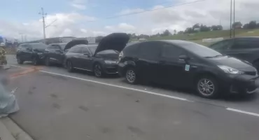 Zderzenie czterech samochodów na zakopiance w Bańskiej Niżnej