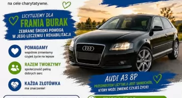 Charytatywna licytacja samochodu dla Frania Buraka - chłopiec urodził się z rzadką wadą kości udowej