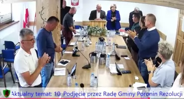 Rada Gminy Poronin przyjęła rezolucję w obronie górali i Podhala
