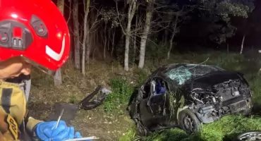 Dachowanie na chyżniance. Cztery osoby trafiły do szpitala