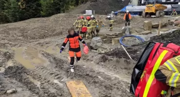 Wypadek na budowie w Kościelisku - mężczyzna trafił do szpitala