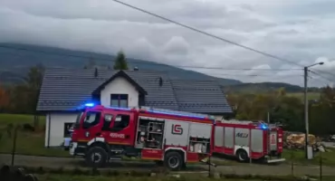 Pożar kotłowni w Lipnicy Wielkiej - Przywarówce